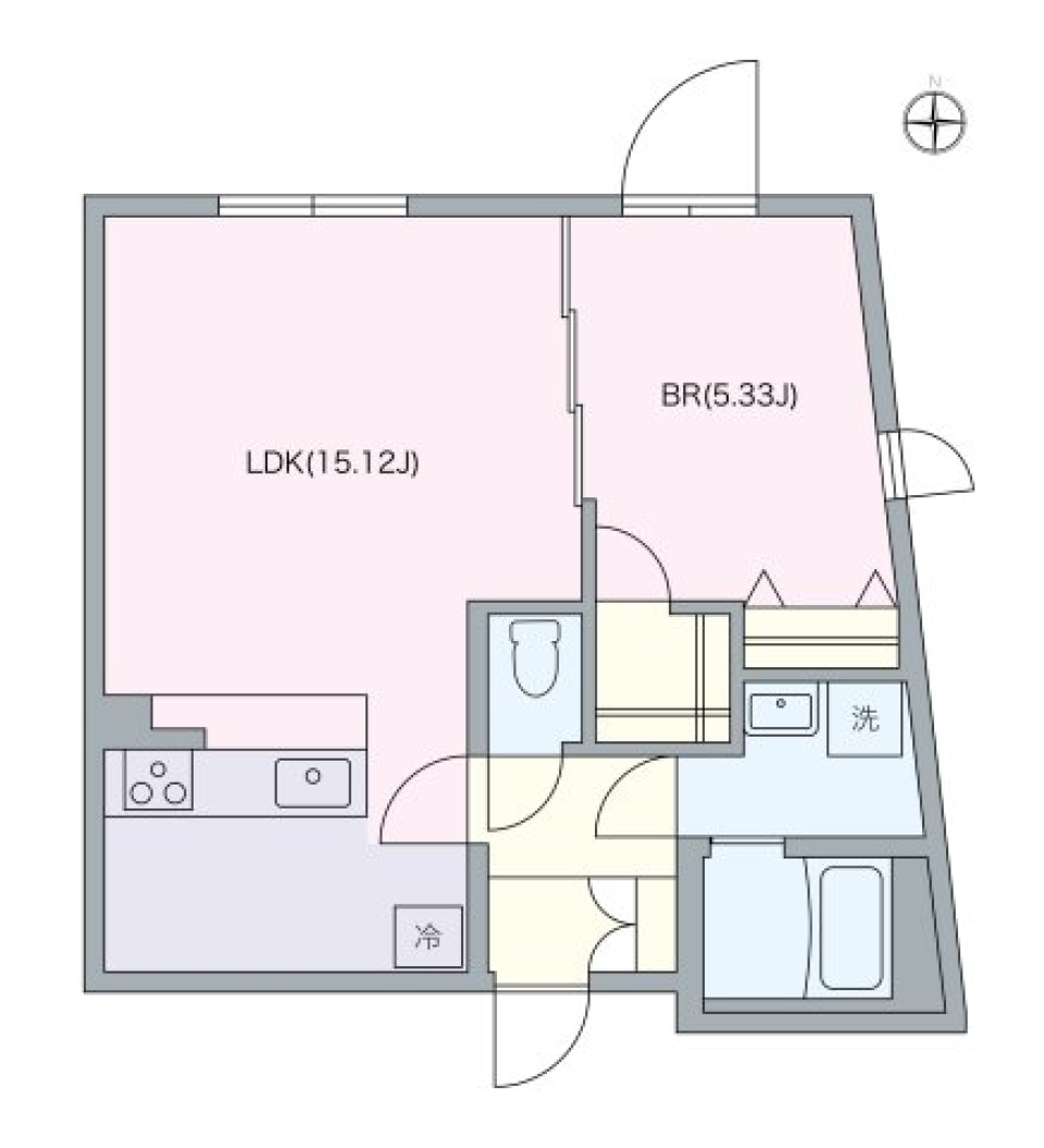 DASH LIVING YOYOGI UEHARA（ダッシュリビング代々木上原）　401号室の間取り図