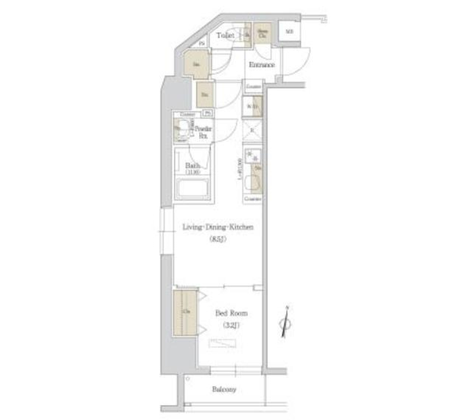 アーバネックス西新宿　701号室の間取り図