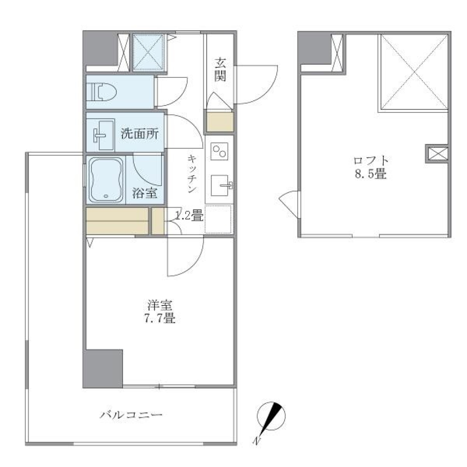 八ツ山三和ハウス　403号室［ペット可］の間取り図
