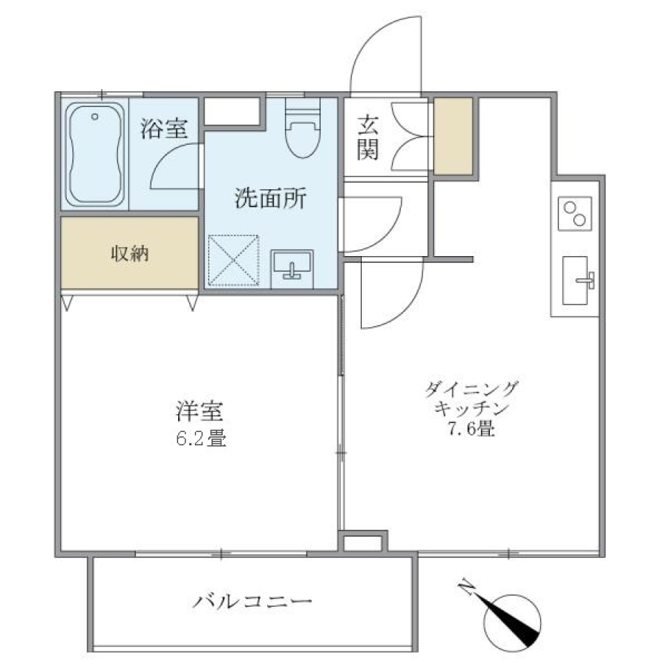 ＷＥＬＬ　Ｈｏｕｓｅ　東大井　B301号室の間取り図