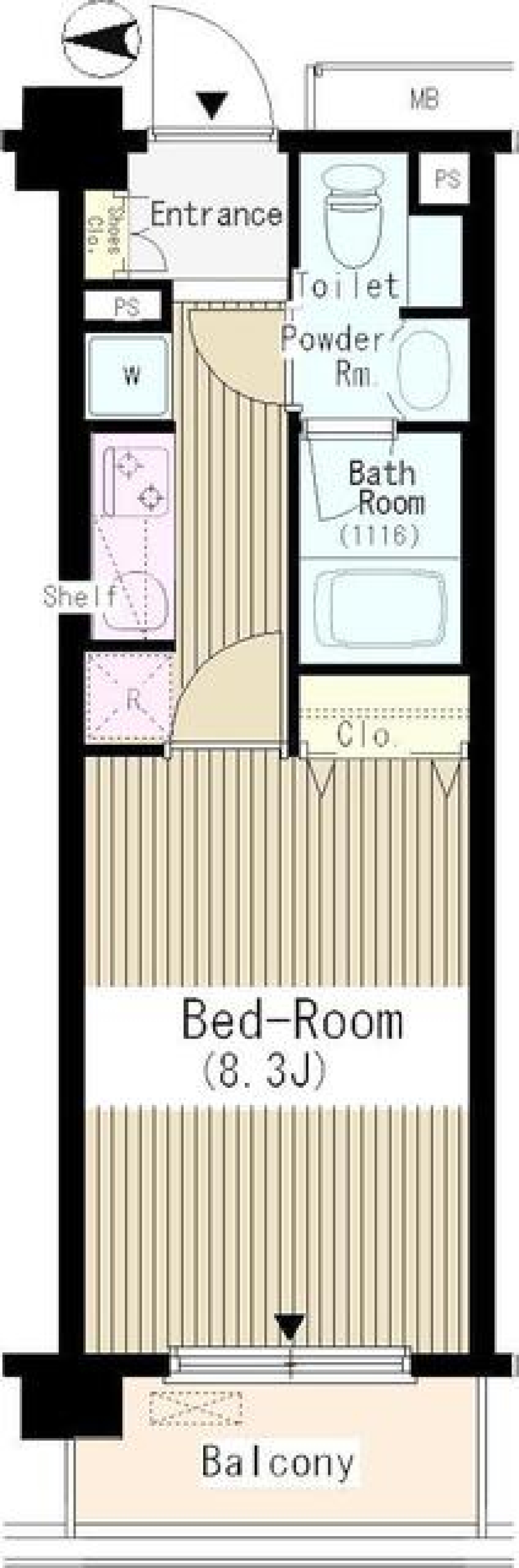 クラッサ中野　606号室の間取り図