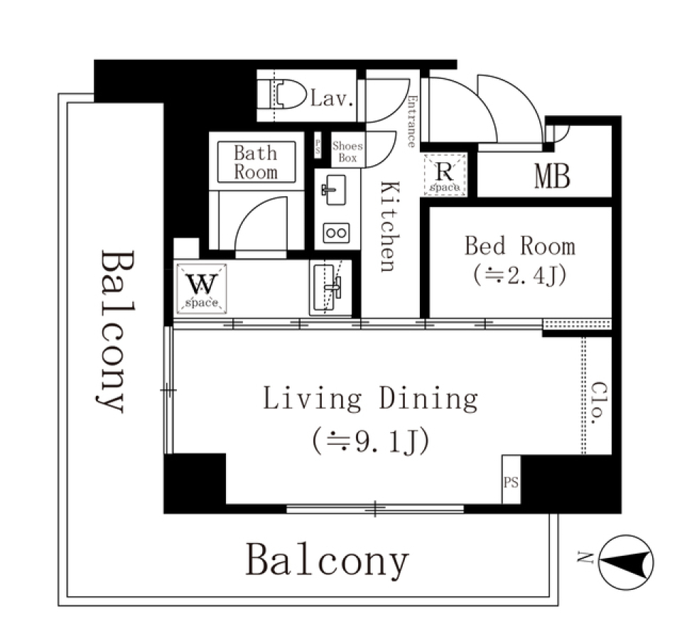コンクリと木と青空との間取り図