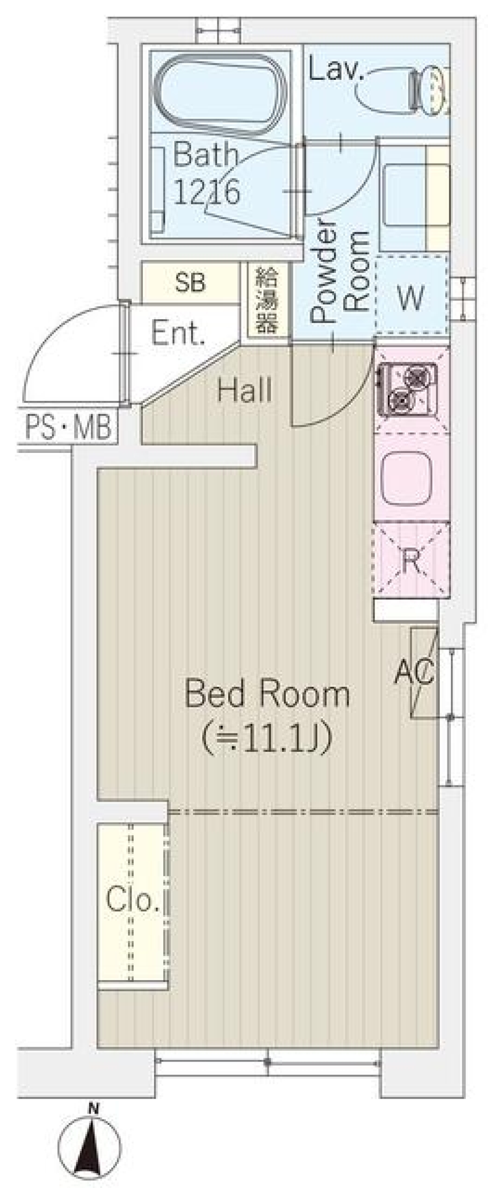 ＫＵＲＡ神楽坂　202号室の間取り図
