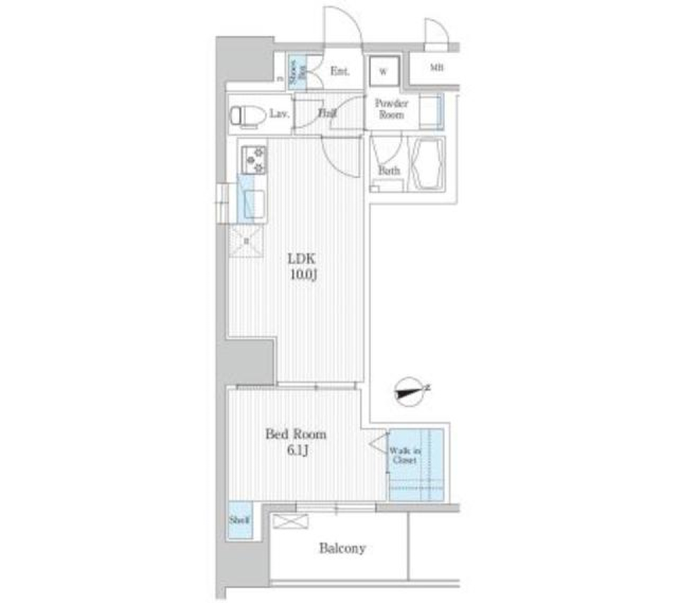 東京Ｈｉｇｈｔｏｗｅｒ　1201号室の間取り図