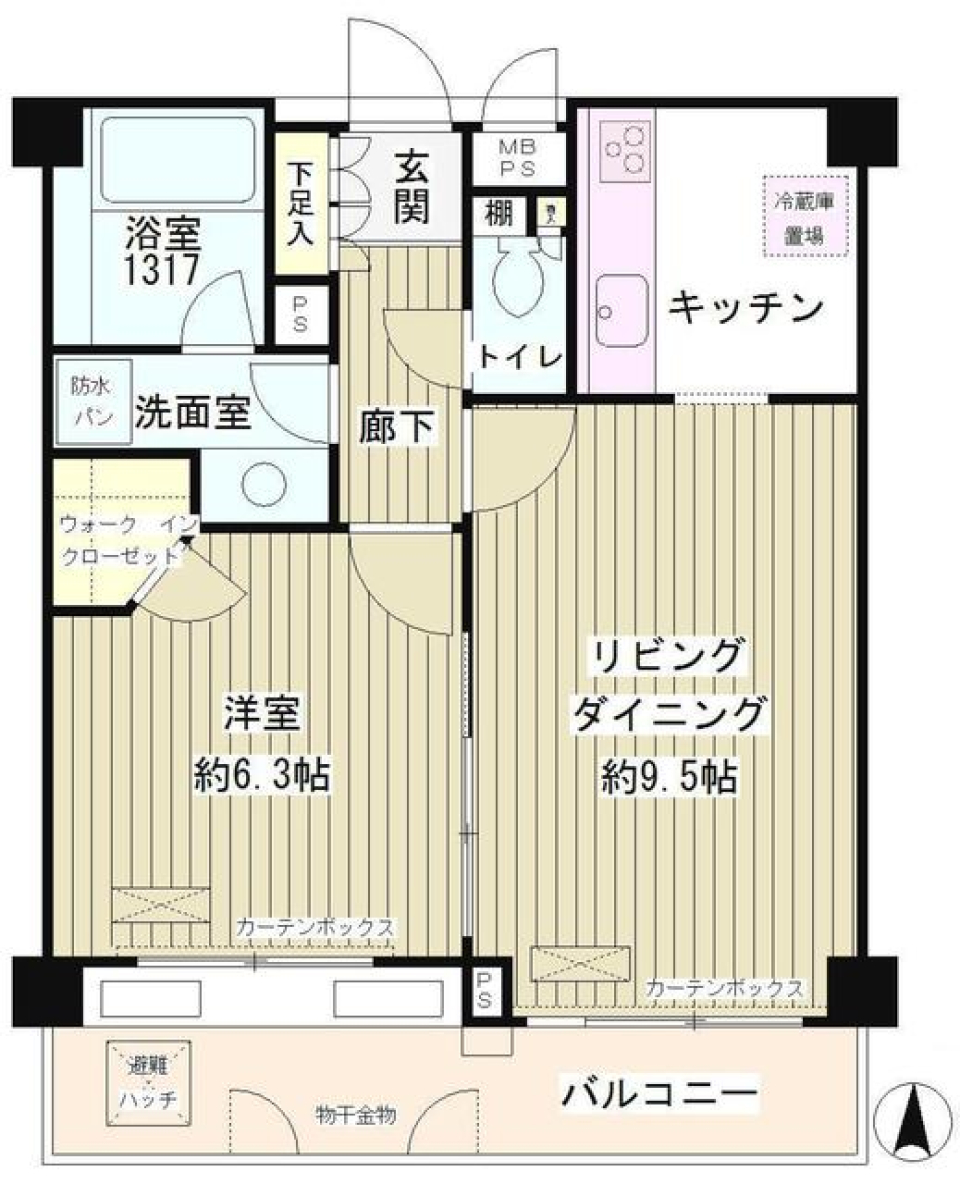 パークブルーム三葉　102号室の間取り図