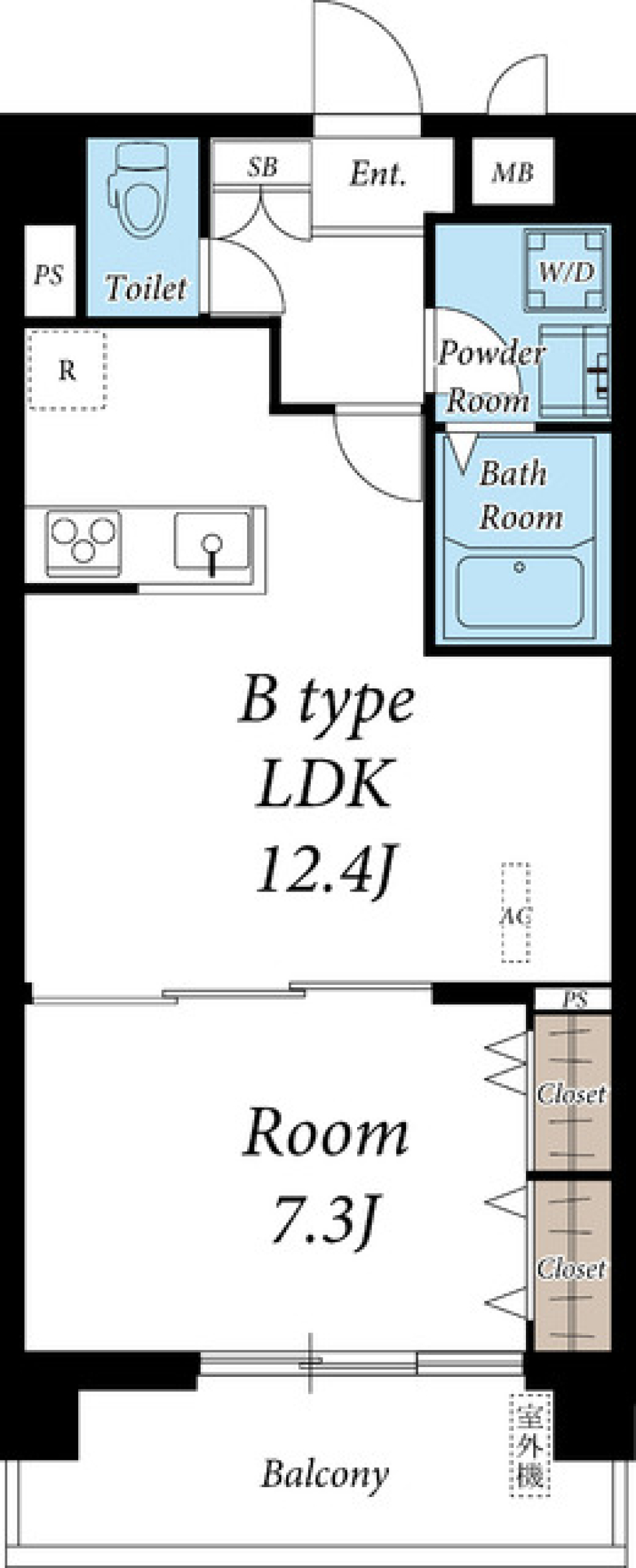 リブリ・グラン　関口　302号室の間取り図