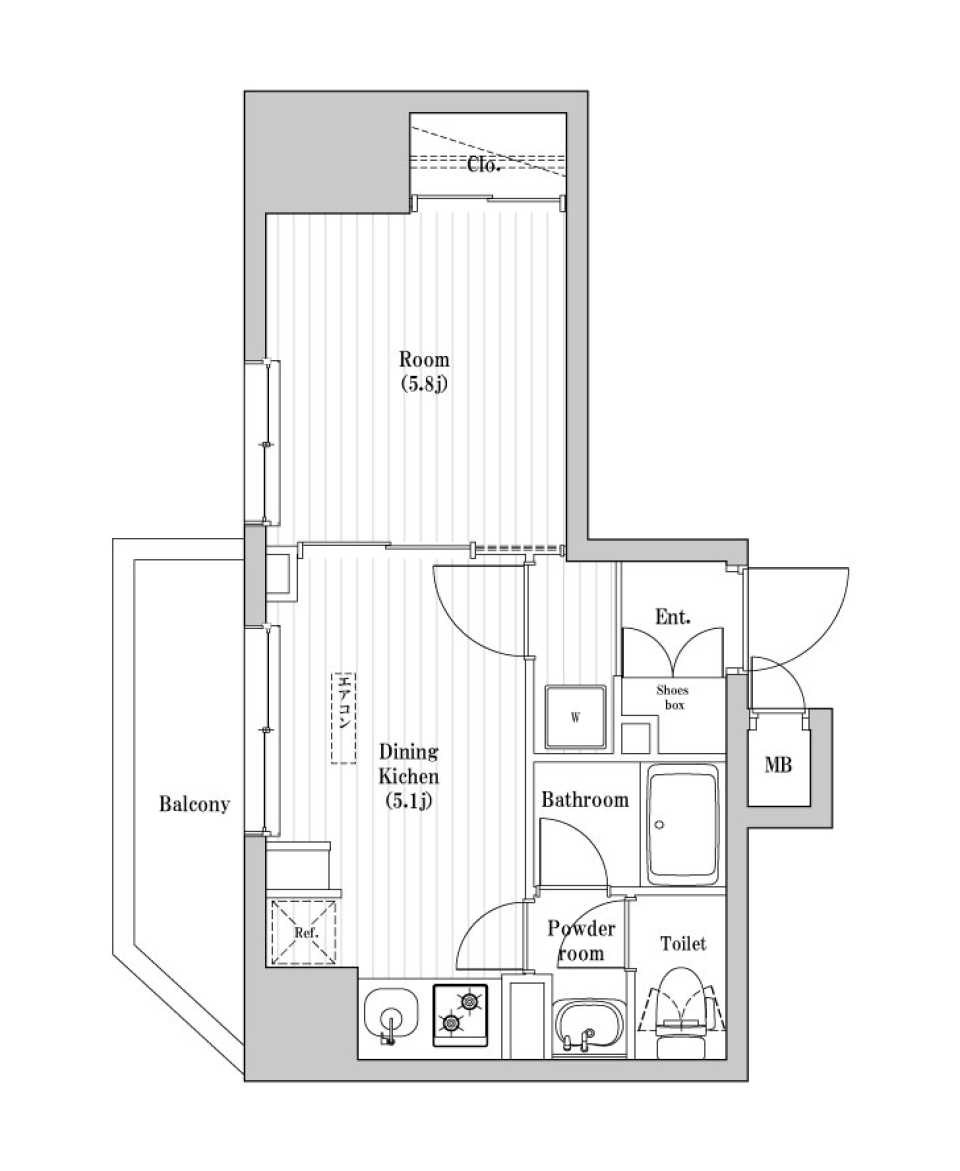 ハーモニーレジデンス東京両国パークフロント　403号室［ペット可］の間取り図