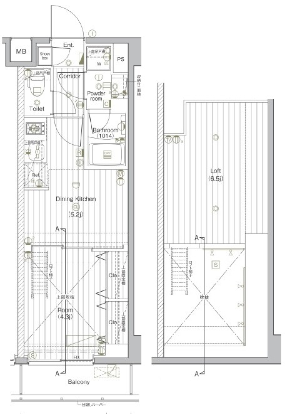 PREMIUM CUBE G 北新宿DEUX　103号室［ペット可］の間取り図
