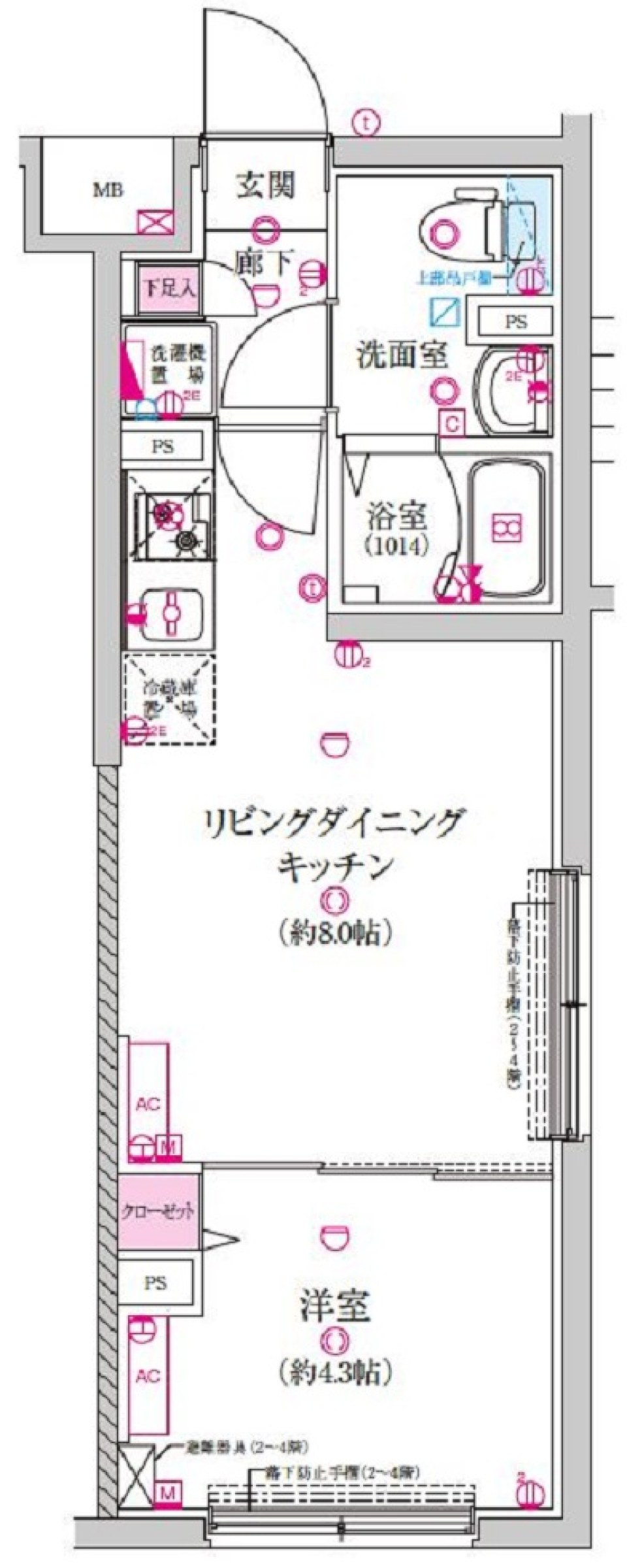 ラフィスタ豪徳寺　301号室［ペット可］の間取り図
