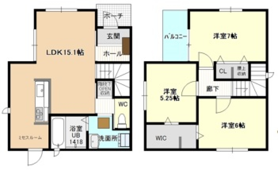 春岡１－２２ＫＯＤＡＴＥＸⅣＣ棟［ペット可］の間取り図