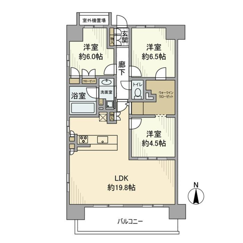 サンクレイドル志賀本通 1101号室の間取り図