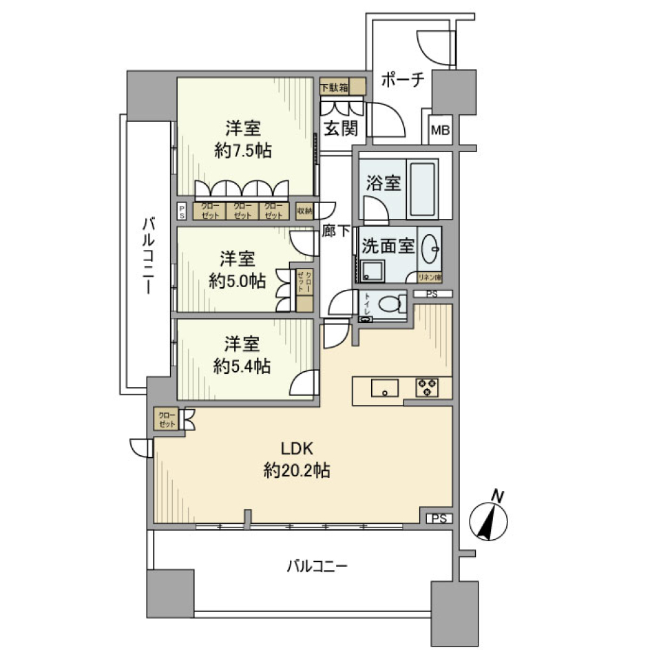 クリオレジダンス赤池ザ・マークス 901号室の間取り図