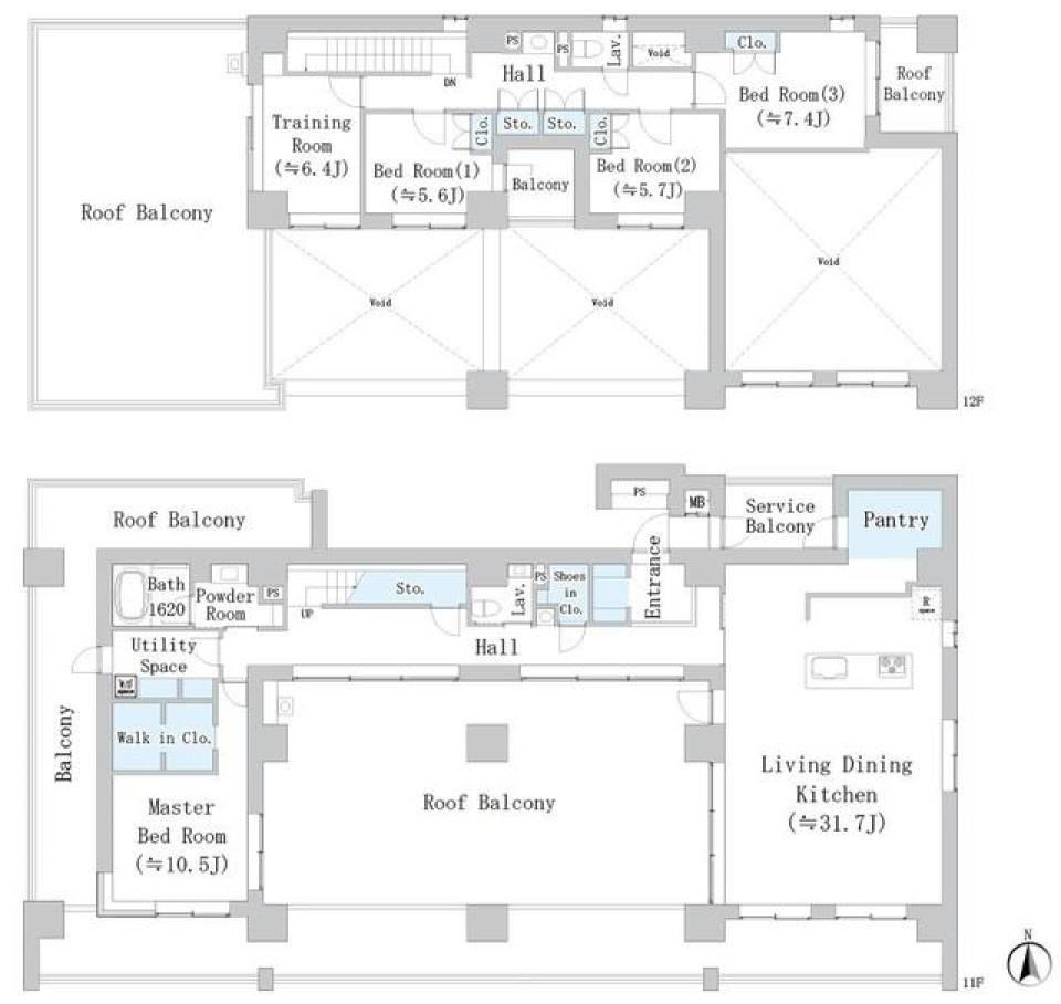 ＧＯＴＥＮ　武蔵小杉　1101号室の間取り図