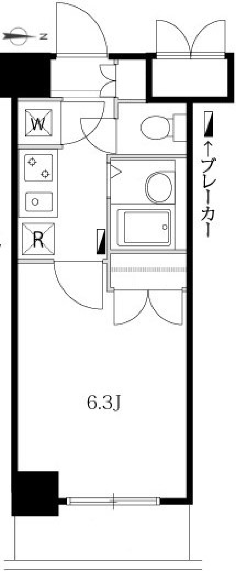 グランシャルム広尾　807号室［ペット可］の間取り図