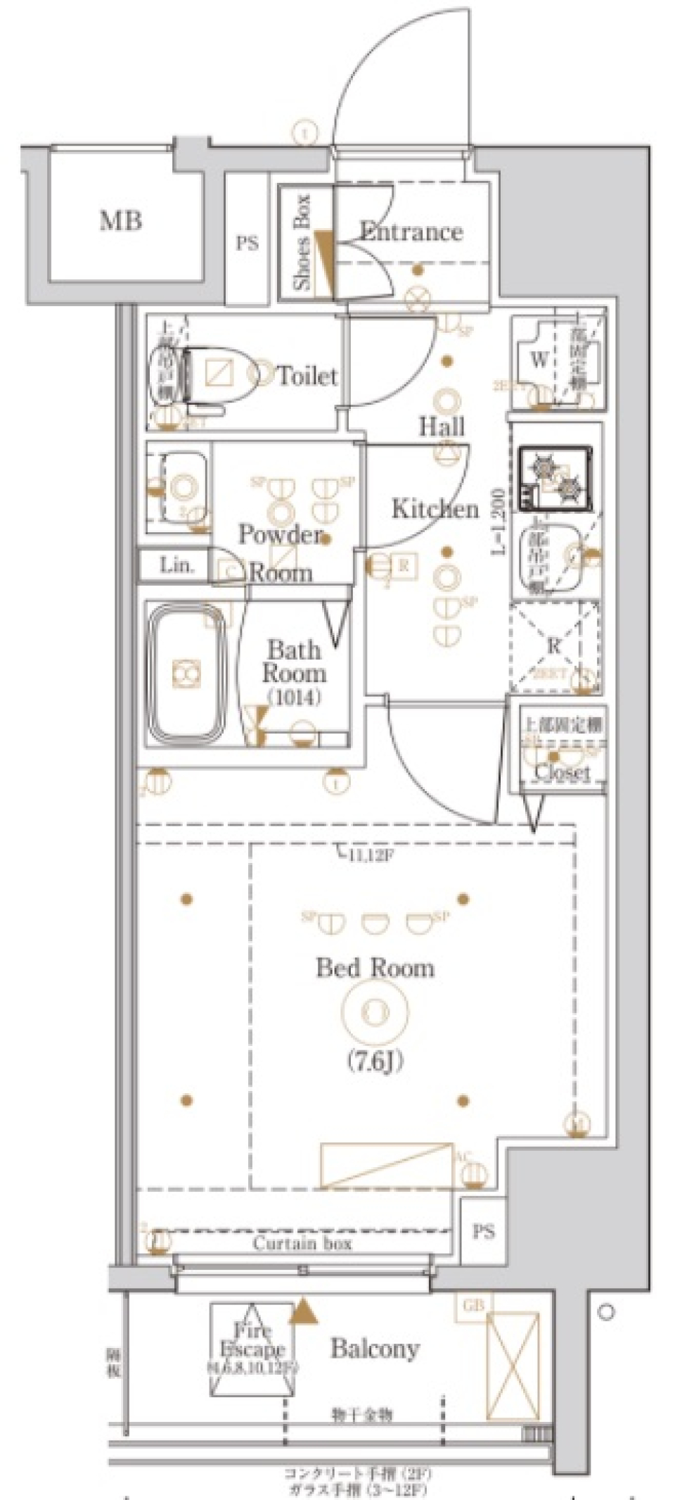 KNOTS大山／ノッツ大山　704号室［ペット可］の間取り図