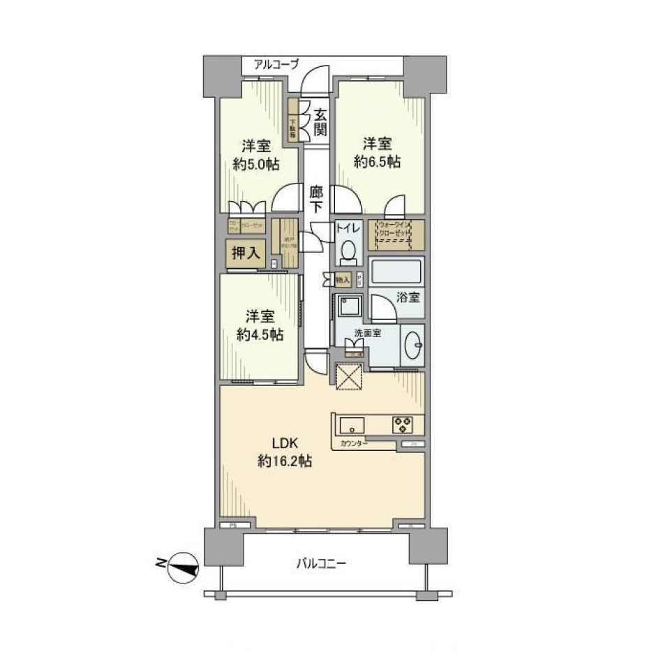 プラウド箕面船場　710号室の間取り図