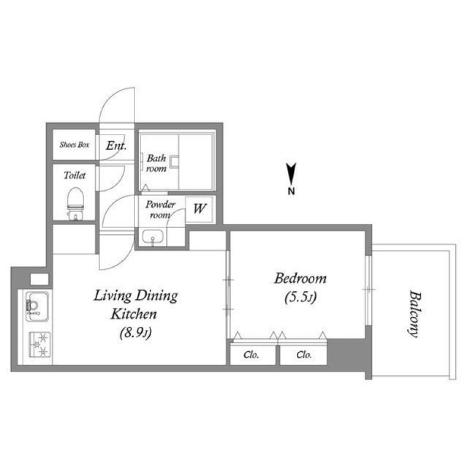 TOPAZ江坂 0608号室の間取り図