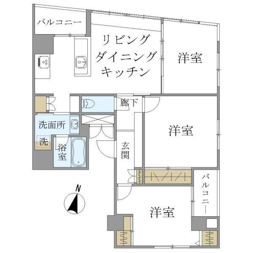 アラモードグラン御池 201号室の間取り図