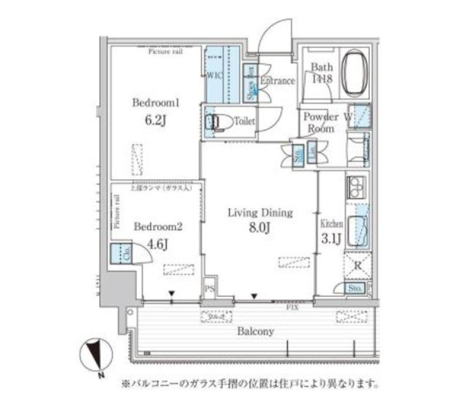 パークアクシス柏の葉　1317号室［ペット可］の間取り図