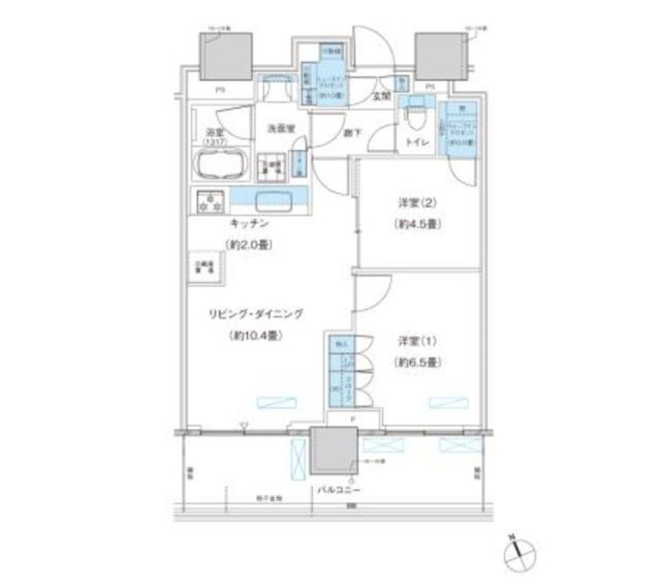 パークシティ柏の葉キャンパス　ザ・ゲートタワー　ウエスト　1715号室［ペット可］の間取り図