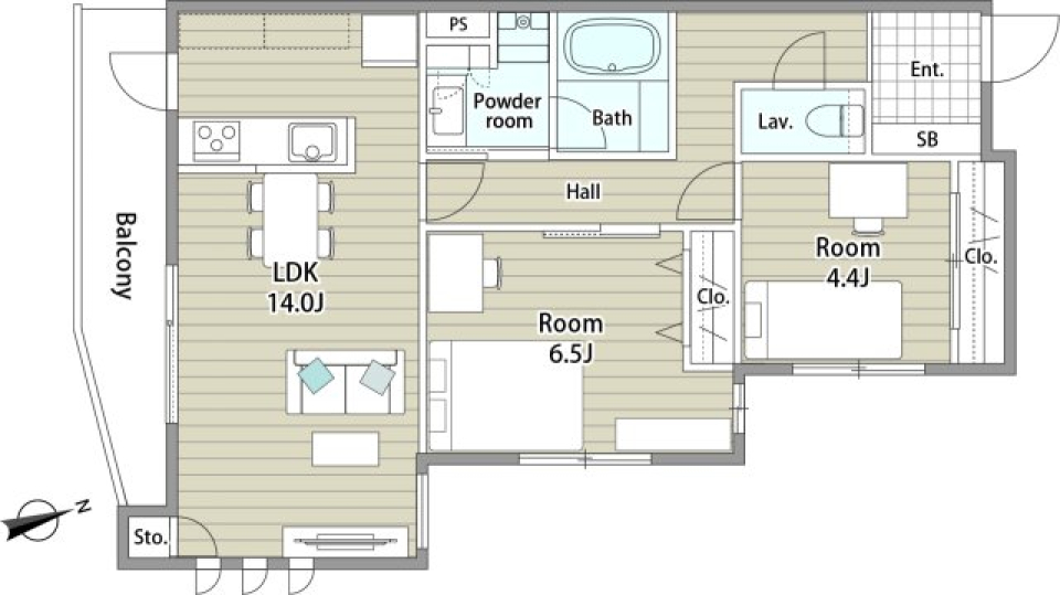 CLIVIA八幡　301号室［新築］の間取り図