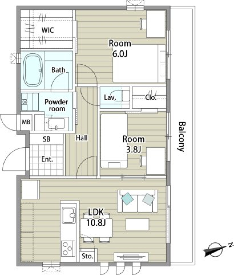 CLIVIA八幡　303号室［新築］の間取り図