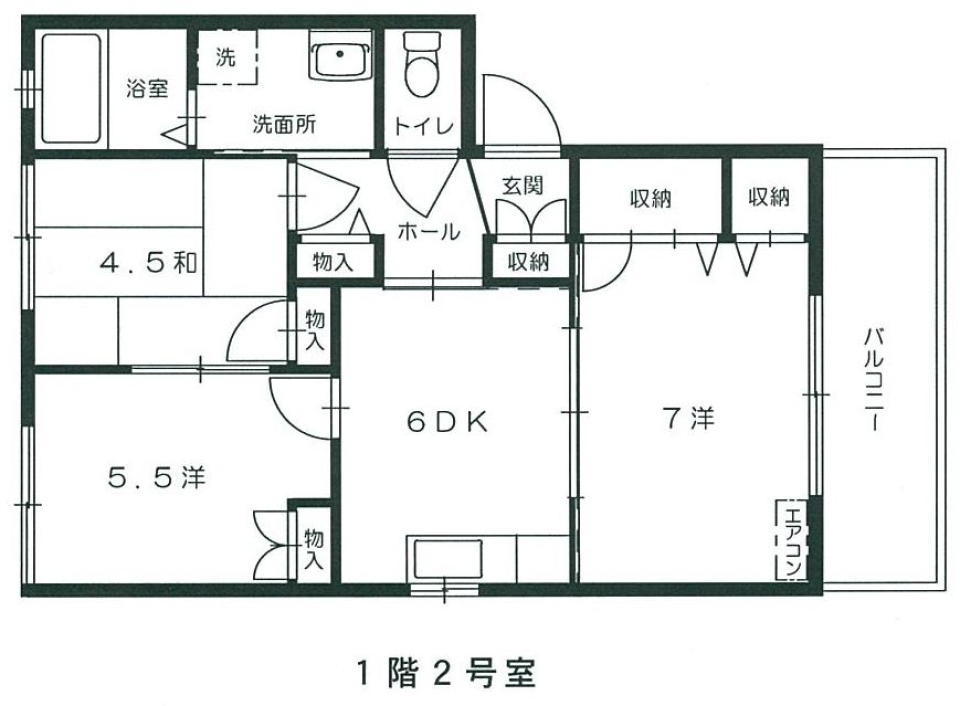 フィールドエッヂB棟 102号室の間取り図