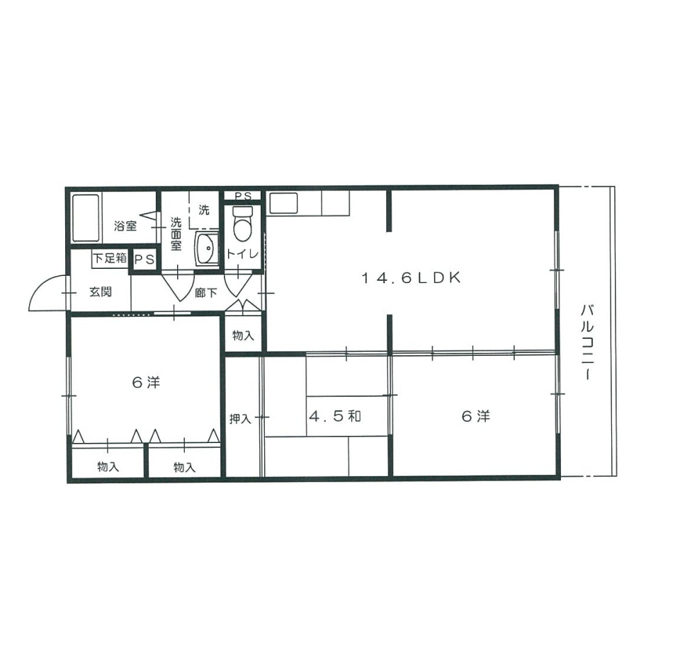 グリーンゼファー 202号室の間取り図
