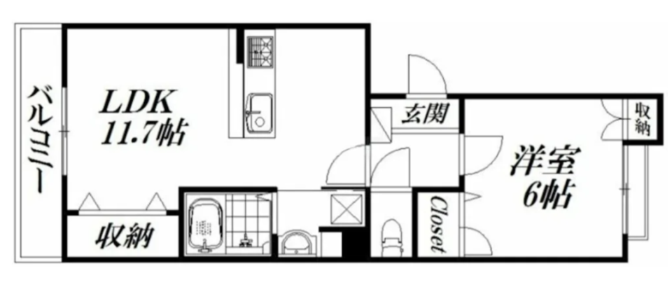 のぼりきった最上階の間取り図