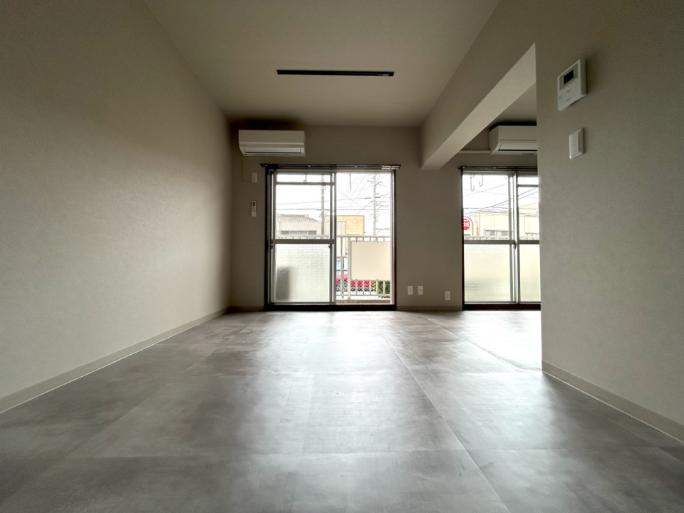 南向きにリビングスペース。