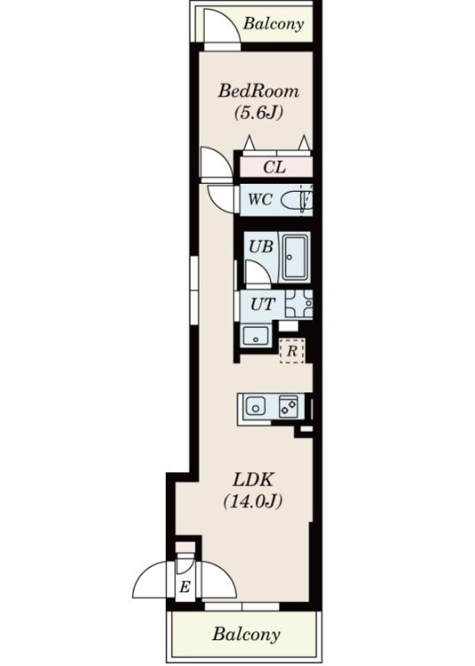 グランデュオ柿の木坂　303号室［ペット可］の間取り図