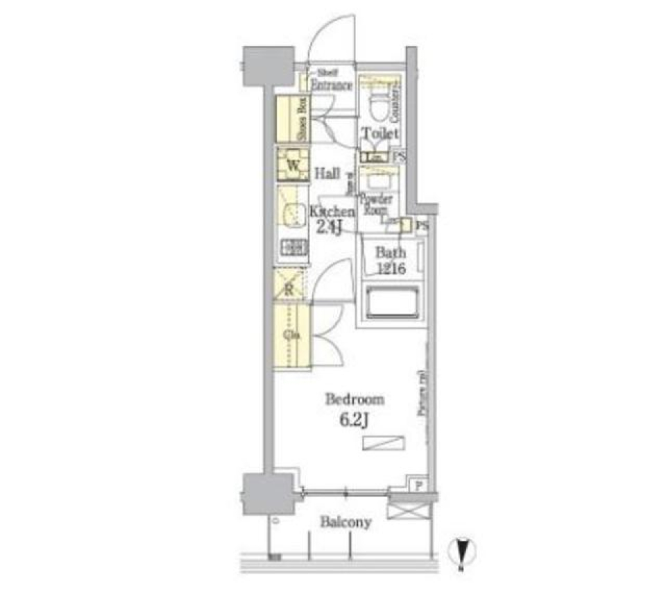パークアクシス錦糸町・親水公園　302号室［ペット可］の間取り図