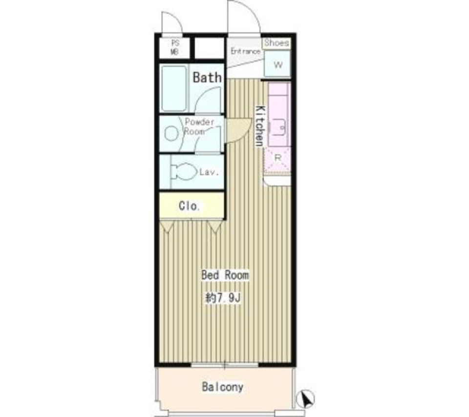 サンヴィラージュ三鷹　206号室の間取り図