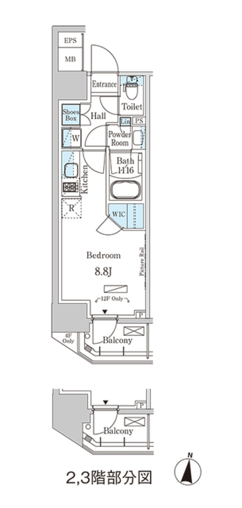 パークアクシス森下　401号室の間取り図