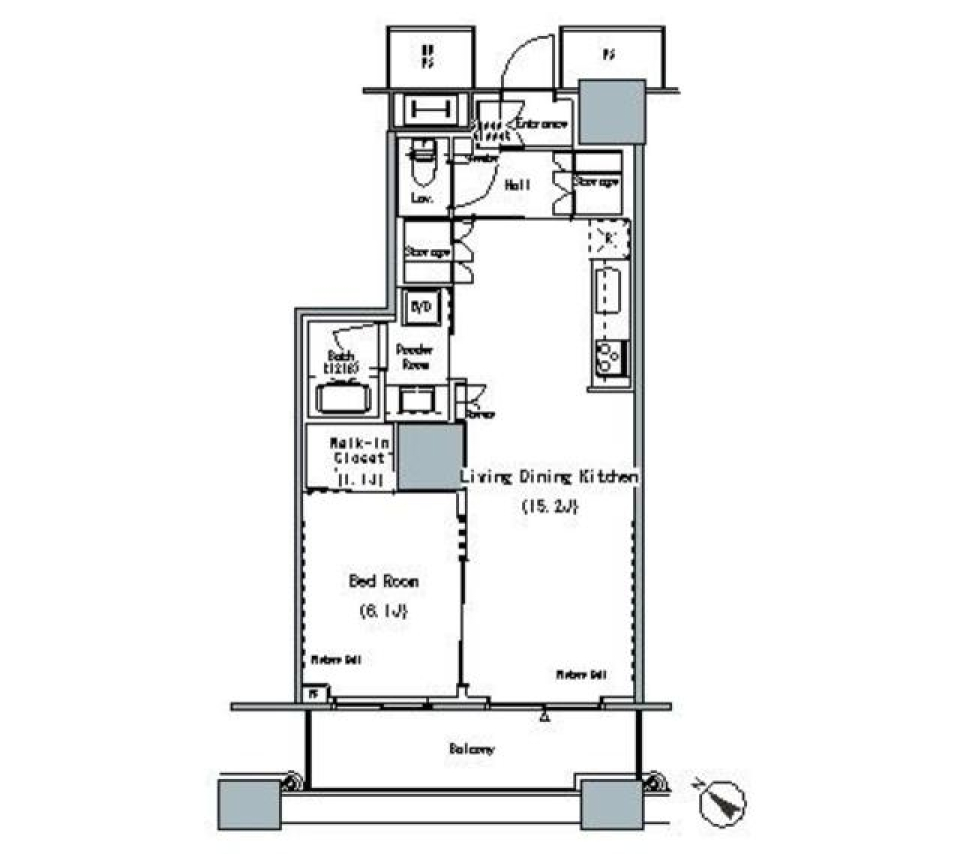 ＴＨＥ　ＴＯＫＹＯ　ＴＯＷＥＲＳ　ＭＩＤＴＯＷＥＲ　915号室［ペット可］の間取り図