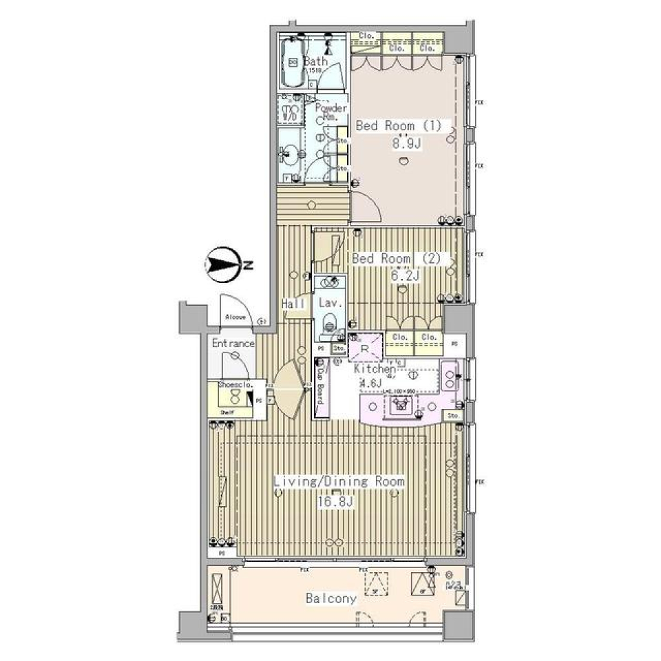 外苑レジデンス　501号室の間取り図