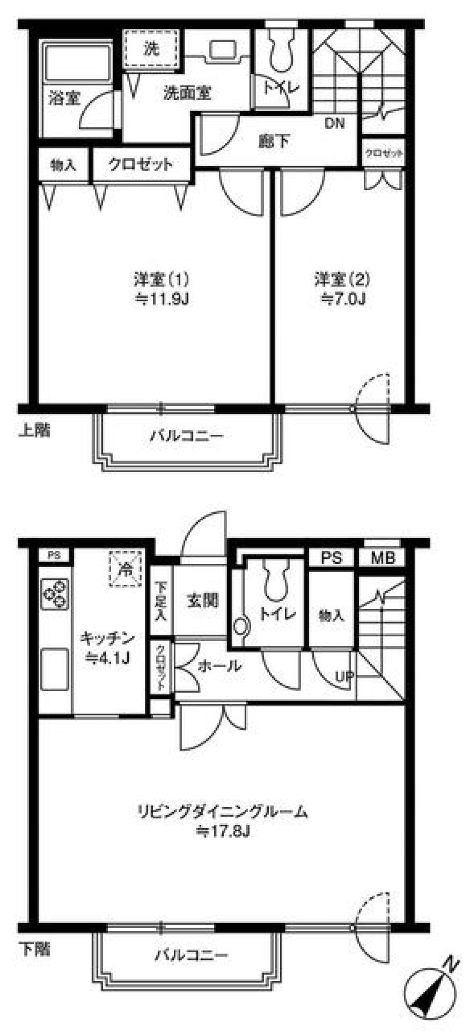 参宮橋マンション　303号室の間取り図
