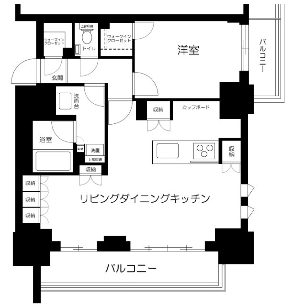 ピアース赤坂 1401号室の間取り図