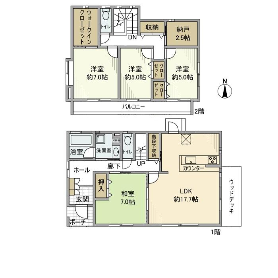 白幡西町戸建の間取り図