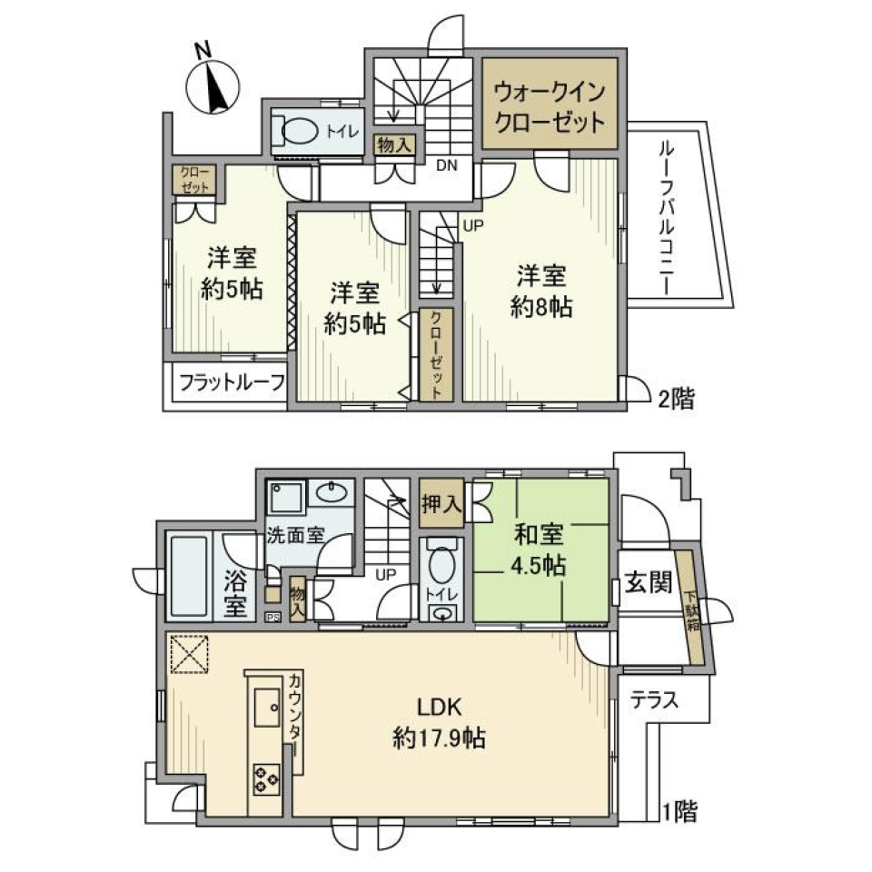 上祖師谷戸建の間取り図