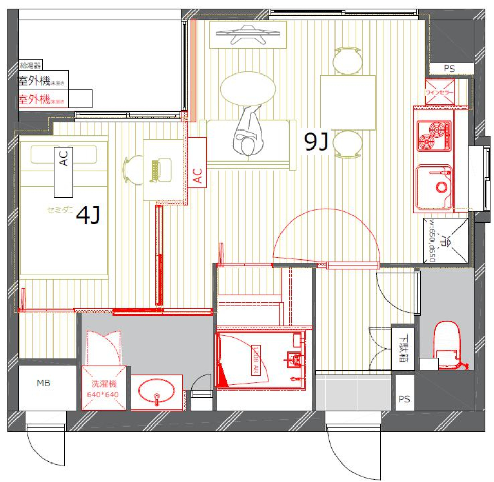 フロンティアテラス目黒　202号室の間取り図
