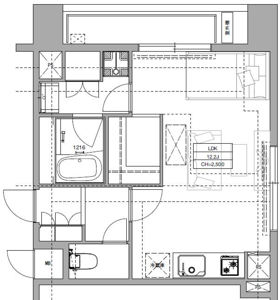 フロンティアテラス目黒　310号室の間取り図