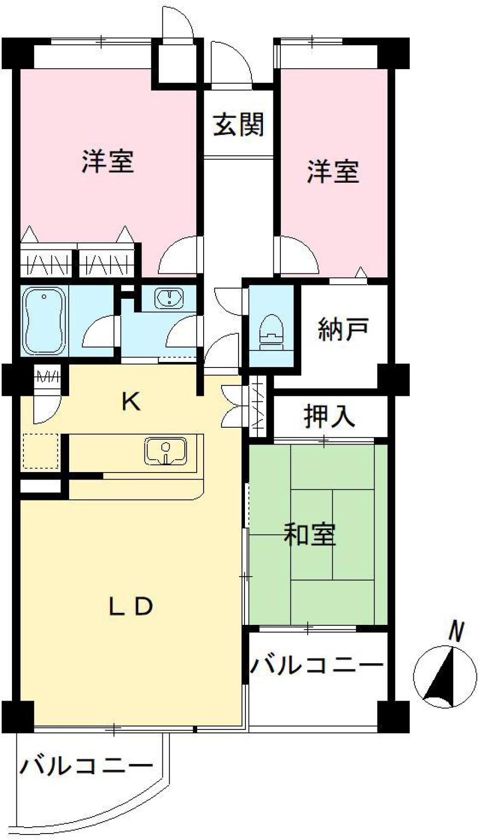 西神糀台ミオ 404号室の間取り図
