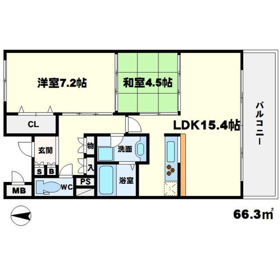 クレセント千里中央 0403号室［ペット可］の間取り図