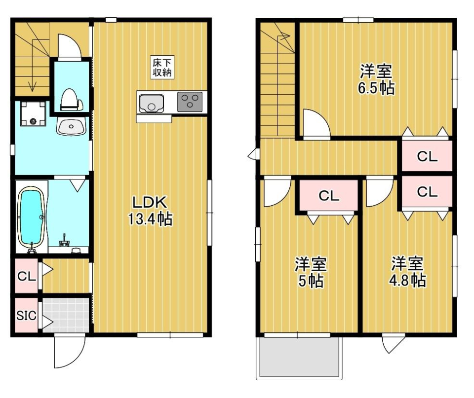 青木２丁目戸建貸家 1号室の間取り図