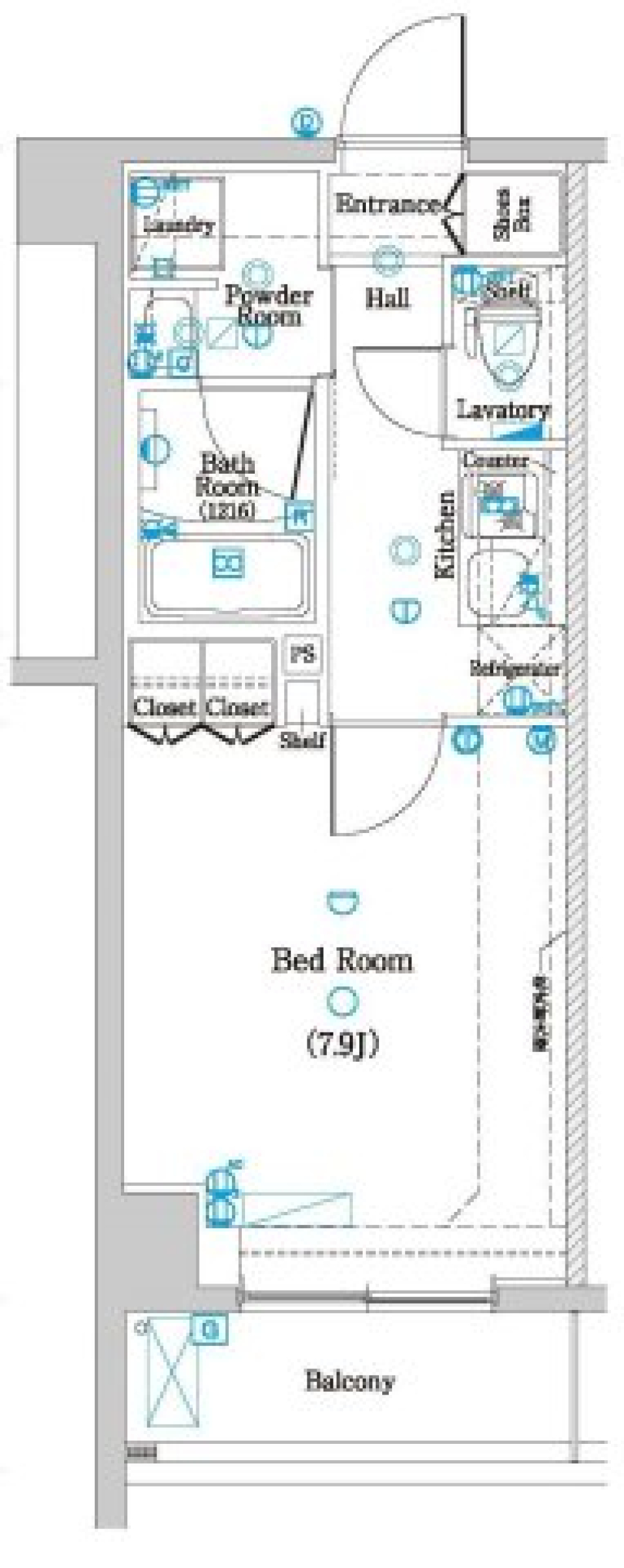 DIPS上板橋　213号室［ペット可］の間取り図