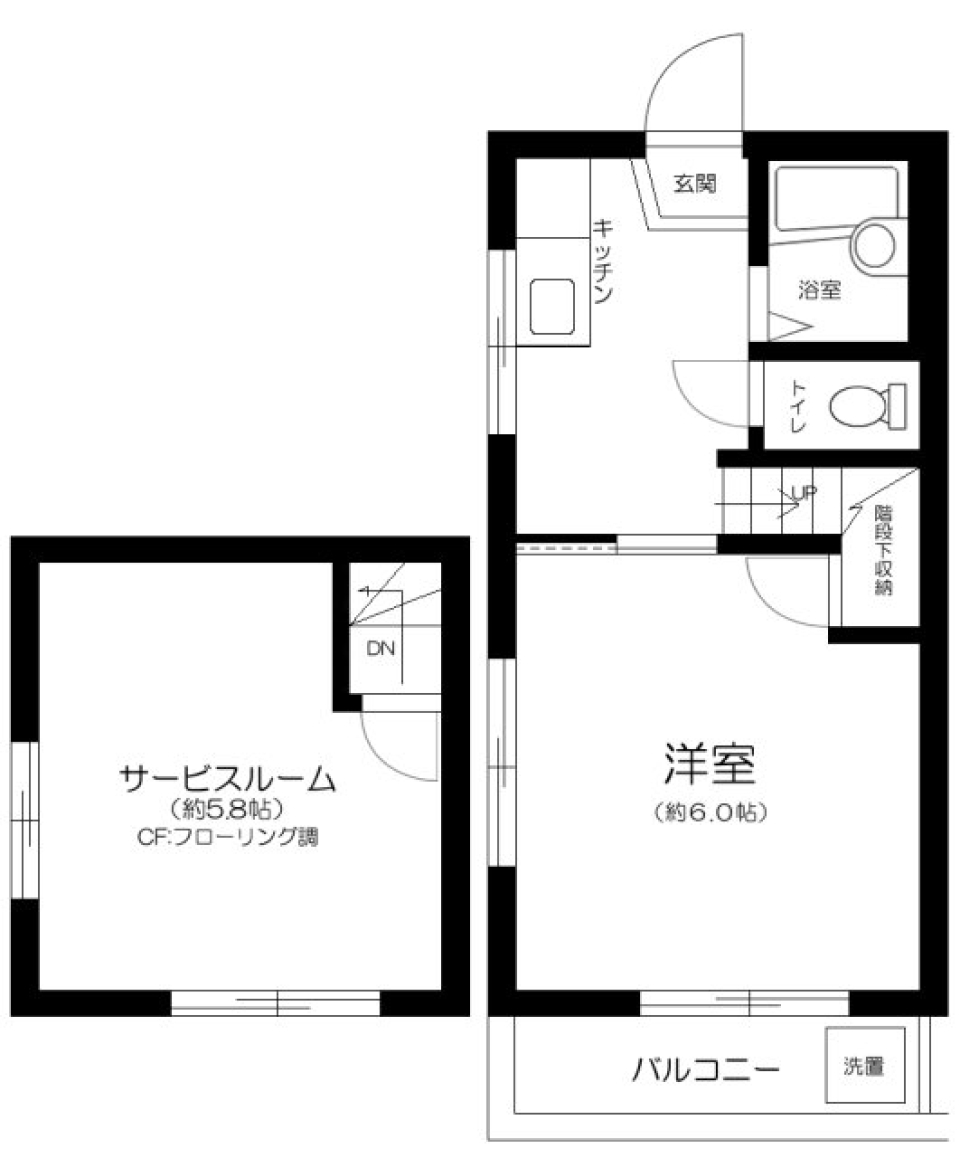 香ハイツ　203号室の間取り図