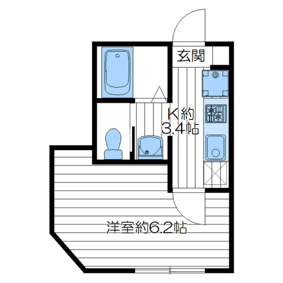 ＢＬＯＯＭＩＯ等々力　101号室［新築］の間取り図