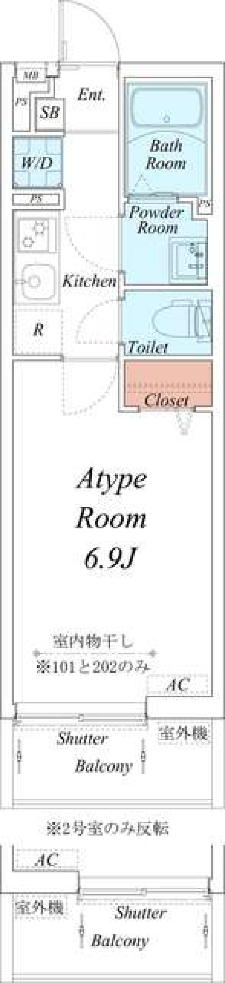 リブリ・クリックⅢ　101号室の間取り図