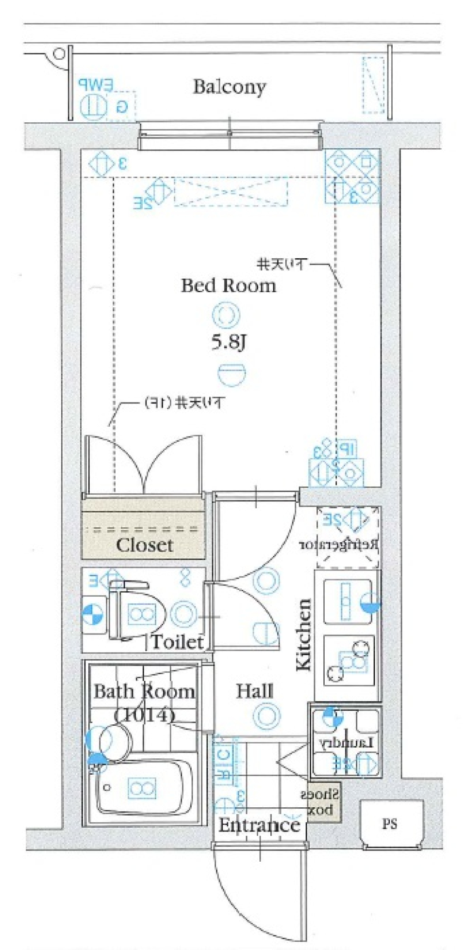 グラントゥルース目黒花房山　204号室［ペット可］の間取り図